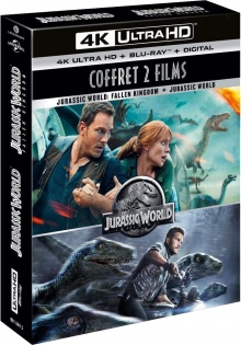 Jurassic World 1 et 2 - Packshot Blu-ray 4K Ultra HD