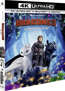 Dragons 3 : Le Monde caché (2019) de Dean DeBlois - Packshot Blu-ray 4K Ultra HD