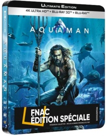 Aquaman (2018) de James Wan - Steelbook Édition Spéciale Fnac - Packshot Blu-ray 4K Ultra HD