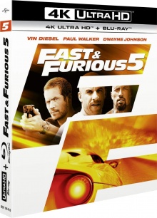 Fast & Furious 5 (2011) de Justin Lin - Packshot Blu-ray 4K Ultra HD