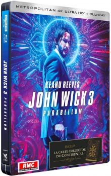 John Wick Parabellum (2019) de Chad Stahelski - Édition Limitée SteelBook - Packshot Blu-ray 4K Ultra HD