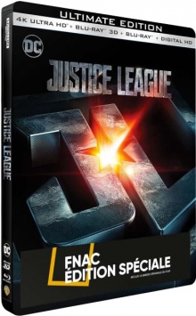 Justice League (2017) de Zack Snyder - Steelbook Édition Spéciale Fnac - Packshot Blu-ray 4K Ultra HD