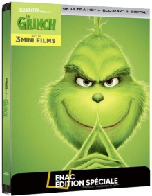 Le Grinch (2018) de Yarrow Cheney & Scott Mosier - Steelbook Édition Spéciale Fnac - Packshot Blu-ray 4K Ultra HD