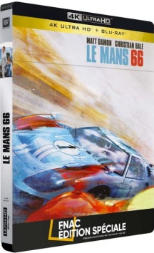 Le Mans 66 (2019) de James Mangold - Steelbook Édition Spéciale Fnac – Packshot Blu-ray 4K Ultra HD