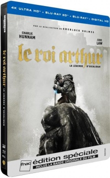 Le Roi Arthur : La Légende d'Excalibur (2017) de Guy Ritchie - Steelbook Édition Spéciale Fnac - Packshot Blu-ray 4K Ultra HD