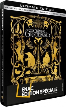Les Animaux fantastiques : Les Crimes de Grindelwald (2018) de David Yates - Steelbook Édition Spéciale Fnac - Packshot Blu-ray 4K Ultra HD