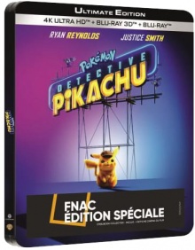Pokémon - Détective Pikachu (2019) de Rob Letterman - Steelbook Édition Spéciale Fnac - Packshot Blu-ray 4K Ultra HD