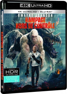 Rampage - Hors de contrôle (2018) de Brad Peyton - Packshot Blu-ray 4K Ultra HD