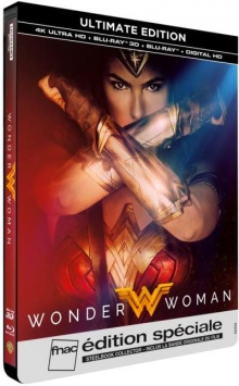 Wonder Woman (2017) de Patty Jenkins - Steelbook Édition Spéciale Fnac - Packshot Blu-ray 4K Ultra HD