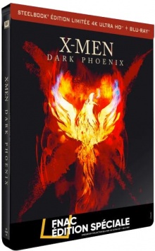 X-Men : Dark Phoenix (2019) de Simon Kinberg - Steelbook Édition Spéciale Fnac - Packshot Blu-ray 4K Ultra HD