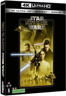 Star Wars, épisode II - L'Attaque des clones (2002) de George Lucas – Packshot Blu-ray 4K Ultra HD