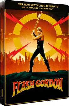 Flash Gordon (1980) de Mike Hodges - Édition 40ème Anniversaire - Steelbook – Packshot Blu-ray 4K Ultra HD