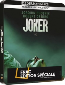 Joker (2019) de Todd Phillips – Édition spéciale Fnac boîtier SteelBook – Packshot Blu-ray 4K Ultra HD