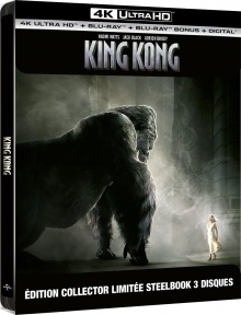 King Kong (2005) de Peter Jackson - Édition Collector Limitée SteelBook 3 disques - Packshot Blu-ray 4K Ultra HD