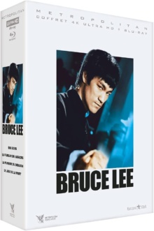 Bruce Lee – Coffret : Big Boss, La Fureur de vaincre, La Fureur du Dragon, Le Jeu de la mort – Packshot Blu-ray 4K Ultra HD