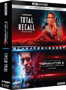 Coffret Schwarzenegger : Total Recall + Terminator 2 – Packshot Blu-ray 4K Ultra HD