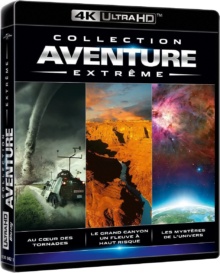 Collection Aventure Extreme : Au coeur des tornades + Le Grand Canyon, un fleuve à haut risque + Les mystères de l'univers - Packshot Blu-ray 4K Ultra HD