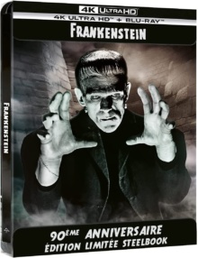 Frankenstein (1931) de James Whale - Édition 90ème Anniversaire - Boîtier SteelBook – Packshot Blu-ray 4K Ultra HD