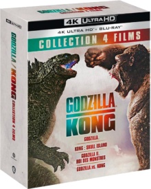 Godzilla + Godzilla : Roi des monstres + Kong : Skull Island + Godzilla vs Kong – Packshot Blu-ray 4K Ultra HD