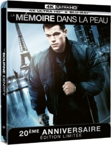 La Mémoire dans la Peau (2002) de Doug Liman - Édition Limitée 20ème Anniversaire Steelbook - Packshot Blu-ray 4K Ultra HD