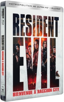 Resident Evil : Bienvenue à Raccoon City (2021) de Johannes Roberts - Édition Limitée Steelbook – Packshot Blu-ray 4K Ultra HD