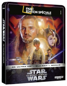 Star Wars, épisode I – La Menace fantôme (1999) de George Lucas - Steelbook Édition Spéciale Fnac - Packshot Blu-ray 4K Ultra HD