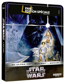 Star Wars, épisode IV : Un nouvel espoir (1977) de George Lucas - Steelbook Édition Spéciale Fnac - Packshot Blu-ray 4K Ultra HD
