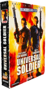 Universal Soldier (1992) de Roland Emmerich - VHS Box - Édition Limitée - Packshot Blu-ray 4K Ultra HD