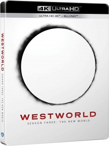 Westworld - Saison 3 : Le Nouveau Monde (2020) de Jonathan Nolan et Lisa Joy – Packshot Blu-ray 4K Ultra HD
