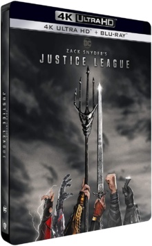 Zack Snyder's Justice League (2021) de Zack Snyder – Édition Steelbook – Packshot Blu-ray 4K Ultra HD
