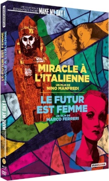 Miracle à l'italienne (1971) de Nino Manfredi + Le Futur est femme (1984) de Marco Ferreri - Packshot Blu-ray