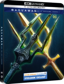 Aquaman et le Royaume perdu (2023) de James Wan - Édition Limitée Spéciale E.Leclerc Boîtier SteelBook - Packshot Blu-ray 4K Ultra HD